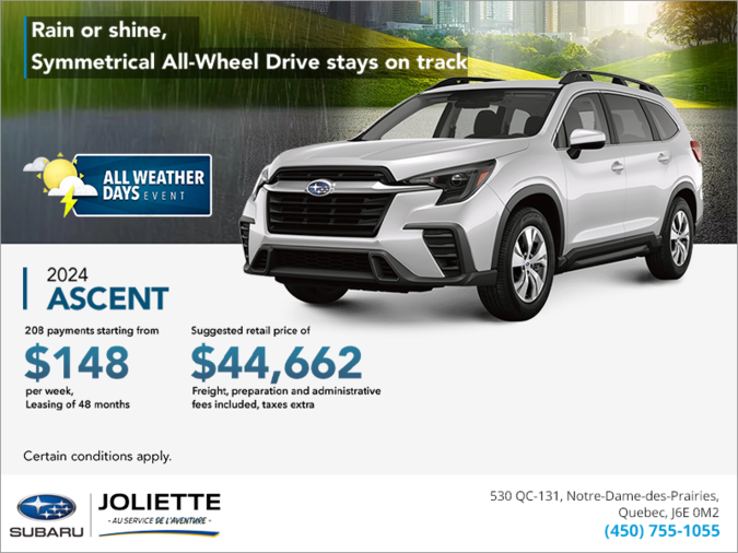 Get the 2024 Ascent today!