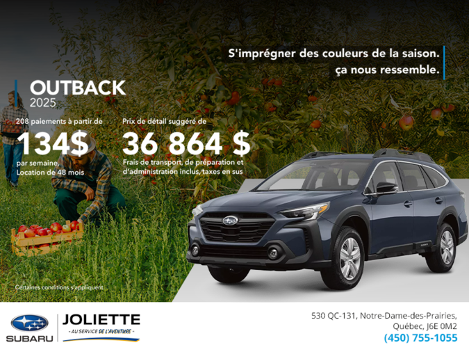 Procurez-vous le Outback 2025!