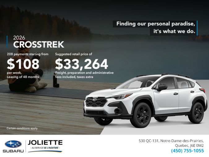 Get the 2026 Crosstrek today!