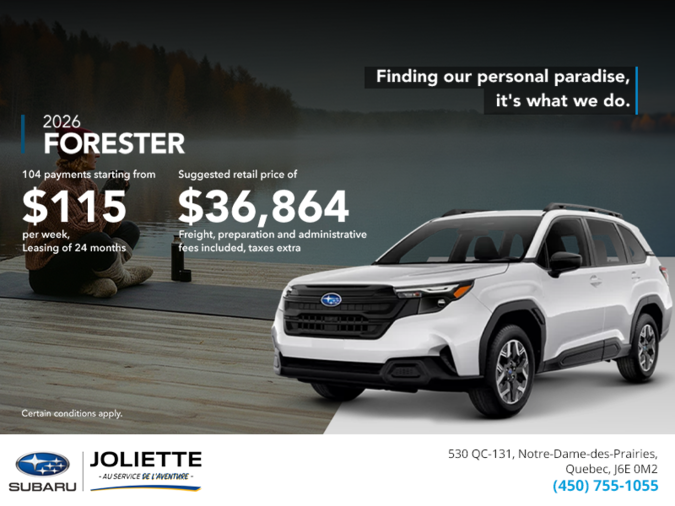 Get the 2026 Forester!