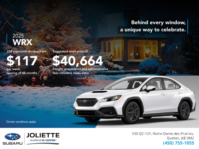 Get the 2025 WRX today!