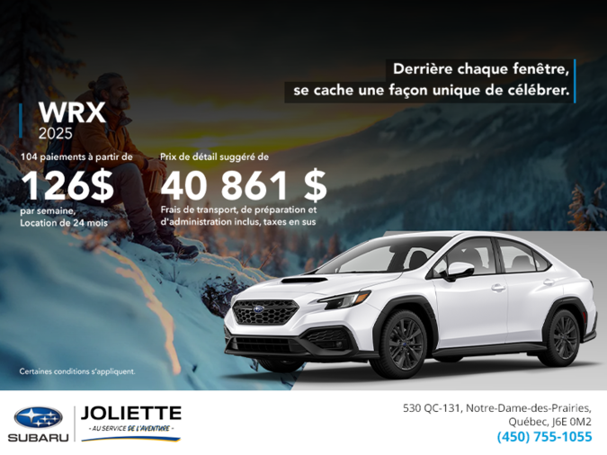 Procurez-vous la WRX 2025!