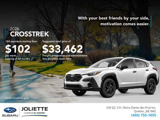 Get the 2026 Crosstrek today!