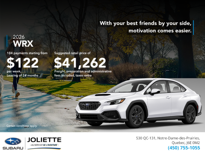 Get the 2026 WRX today!