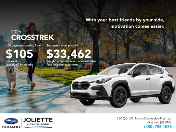 Get the 2026 Crosstrek today!
