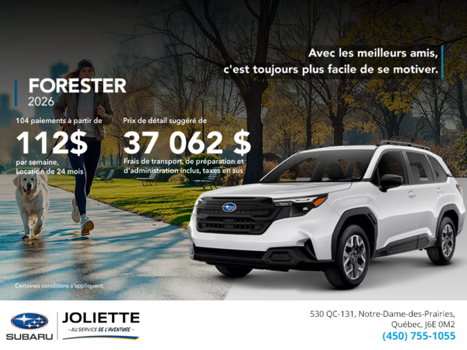 Procurez-vous le Forester 2026!