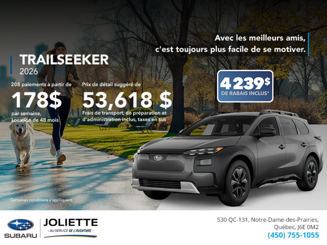 Procurez-vous le Trailseeker 2026!