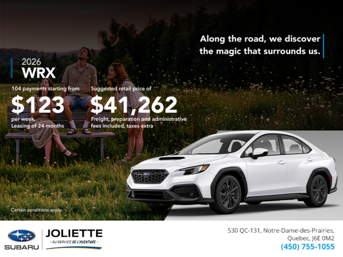 Get the 2026 WRX today!