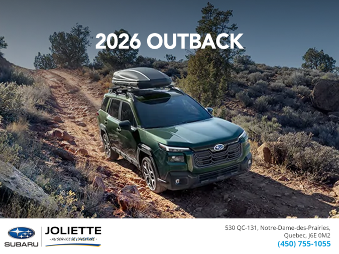 Get the 2026 Outback today!