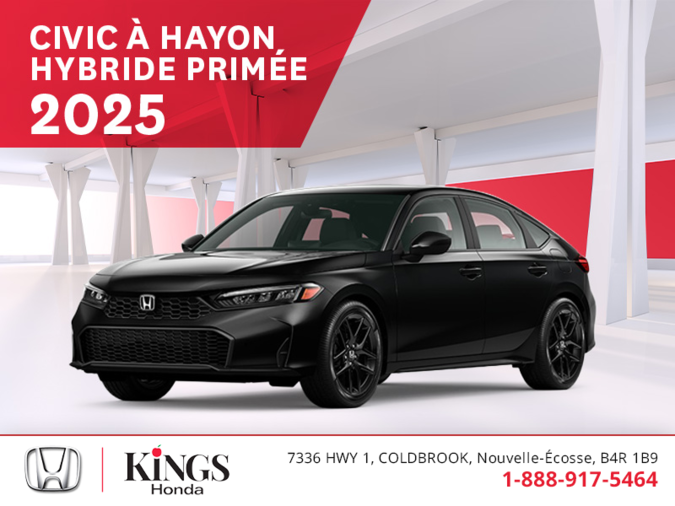 Obtenez la Honda Civic à Hayon 2025!