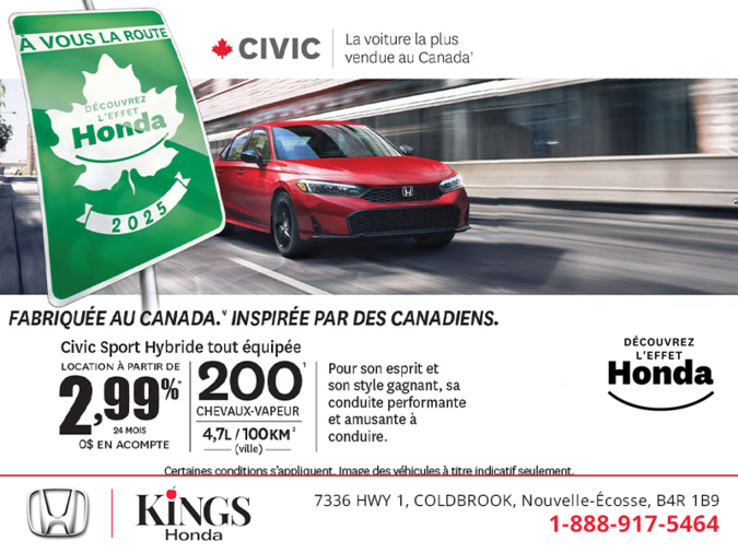 Obtenez la Honda Civic hybride 2025!