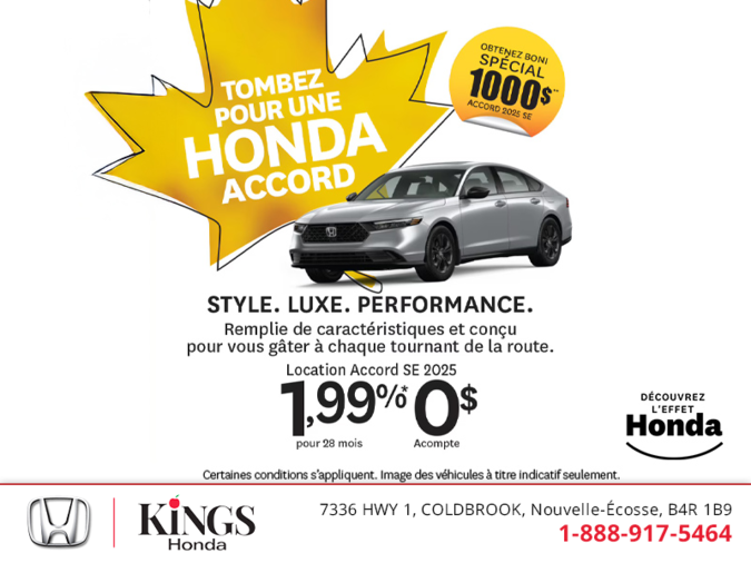 Obtenez le Honda Accord 2025 !