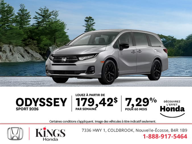 Obtenez le Honda Odyssey 2026 !