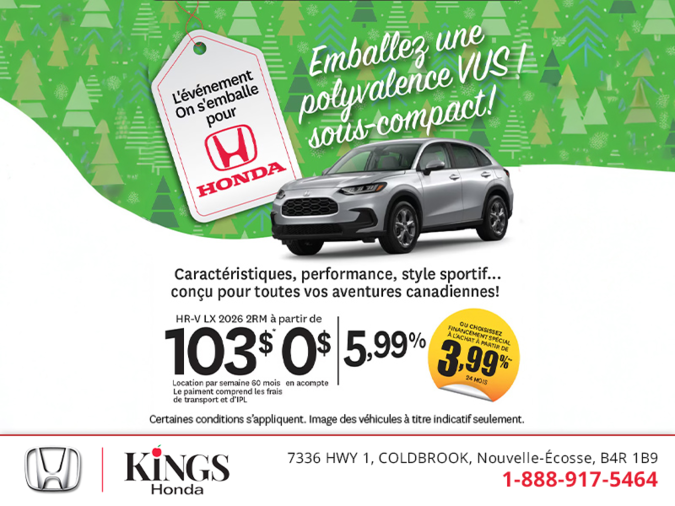 Obtenez le Honda HR-V 2026 !