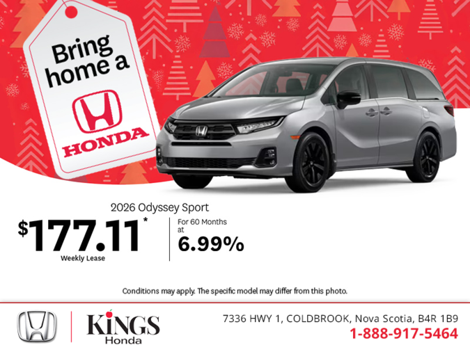 Get the 2026 Honda Odyssey!