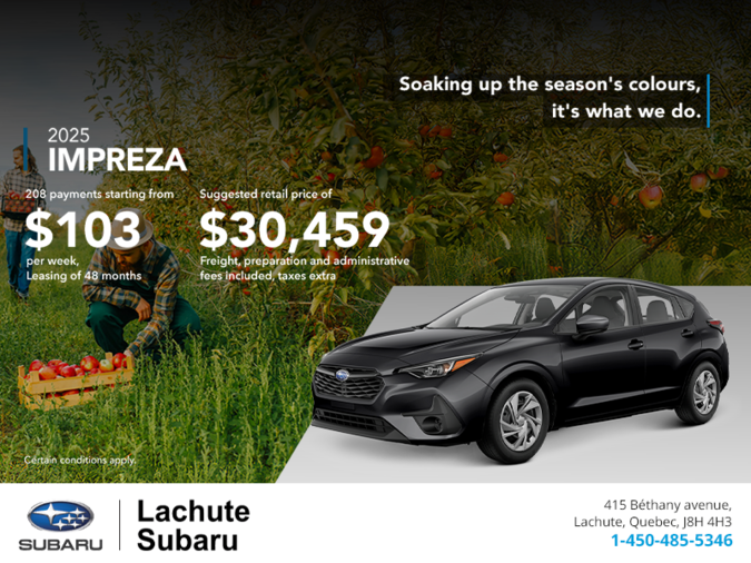 Get the 2025 Impreza!