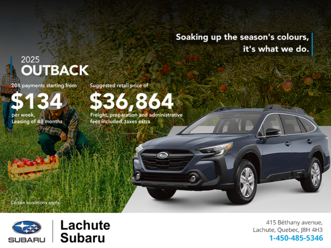 Get the 2025 Outback today!