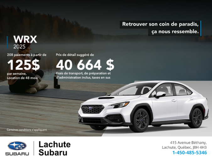 Procurez-vous la WRX 2025!