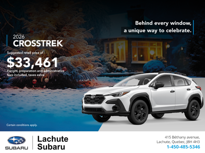 Get the 2026 Crosstrek today!