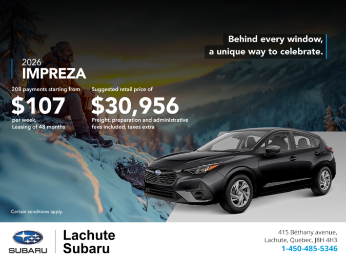 Get the 2026 Impreza!