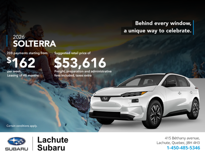 Get the 2026 Solterra today!