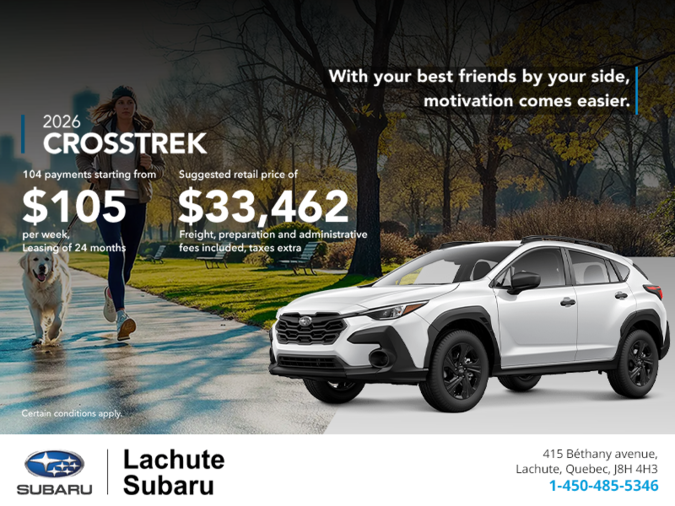 Get the 2026 Crosstrek today!
