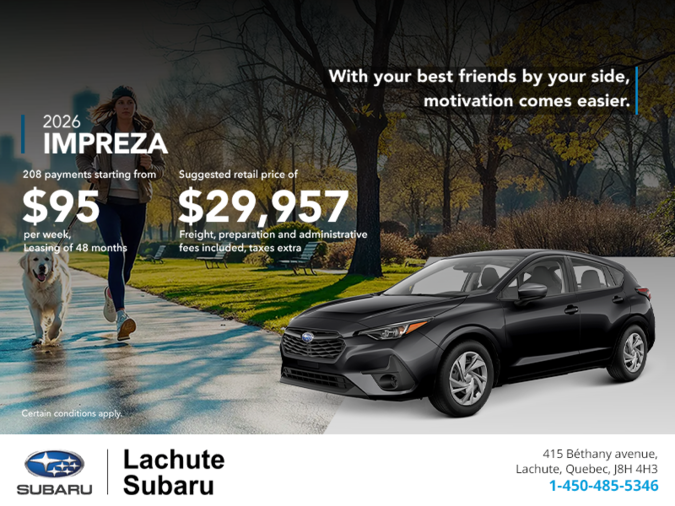 Get the 2026 Impreza!