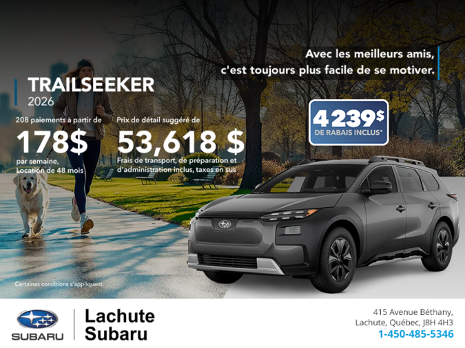 Procurez-vous le Trailseeker 2026!