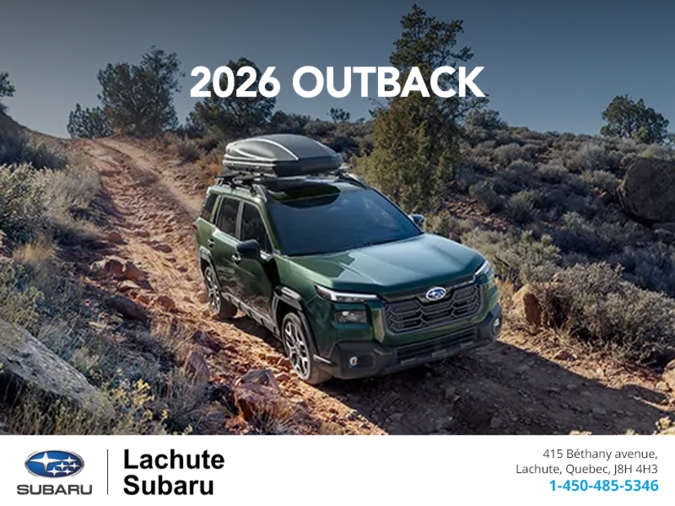 Get the 2026 Outback today!