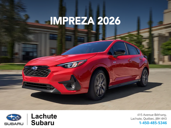 Procurez-vous la Impreza 2026!
