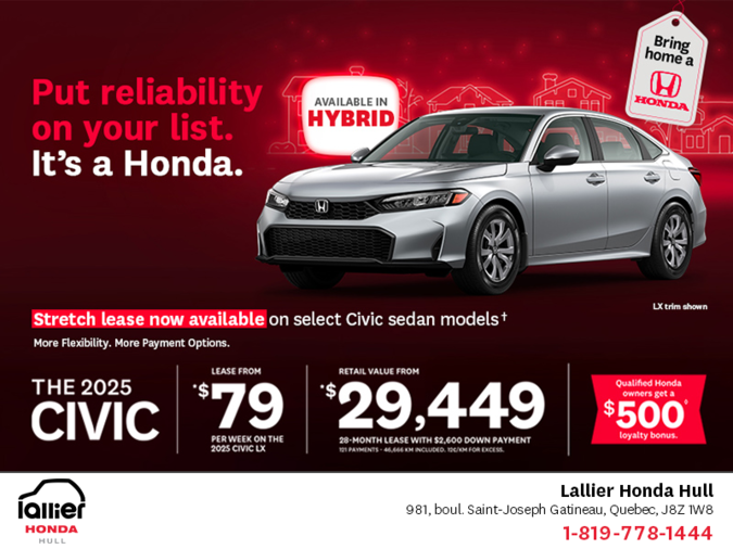 Get the 2025 Honda Civic!