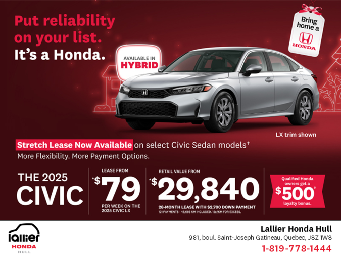 Get the 2025 Honda Civic!