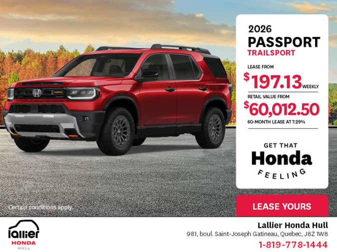 Get the 2026 Honda Passport!