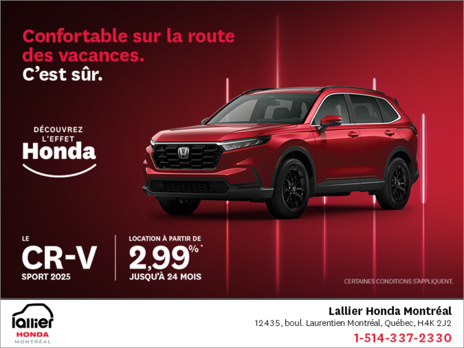 Obtenez le Honda CR-V 2025!