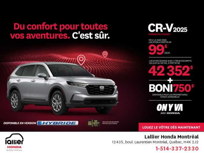 Obtenez le Honda CR-V 2025!