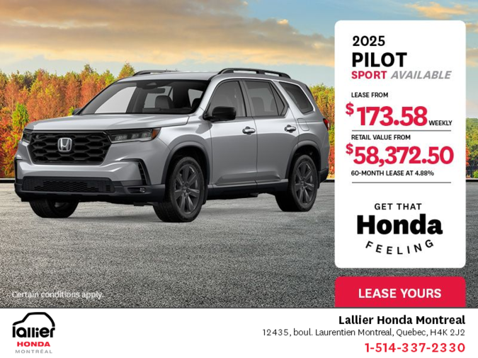 Get the 2025 Honda Pilot!