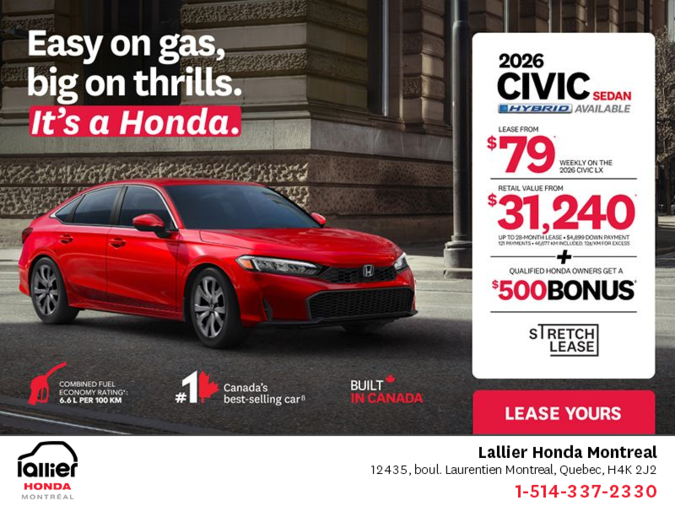 Get the 2026 Honda Civic Sedan!