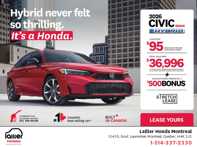 Get the 2026 Honda Civic Sedan Hybrid!