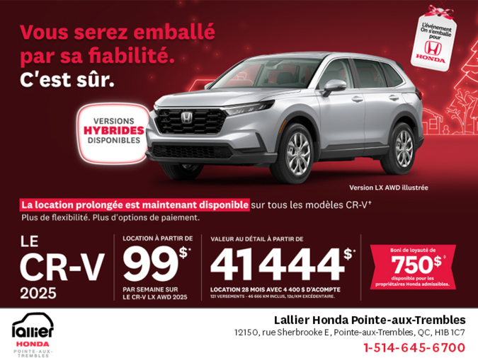 Obtenez le Honda CR-V 2025!