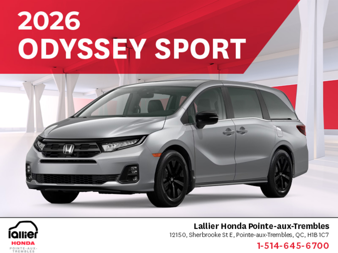 Get the 2026 Honda Odyssey!