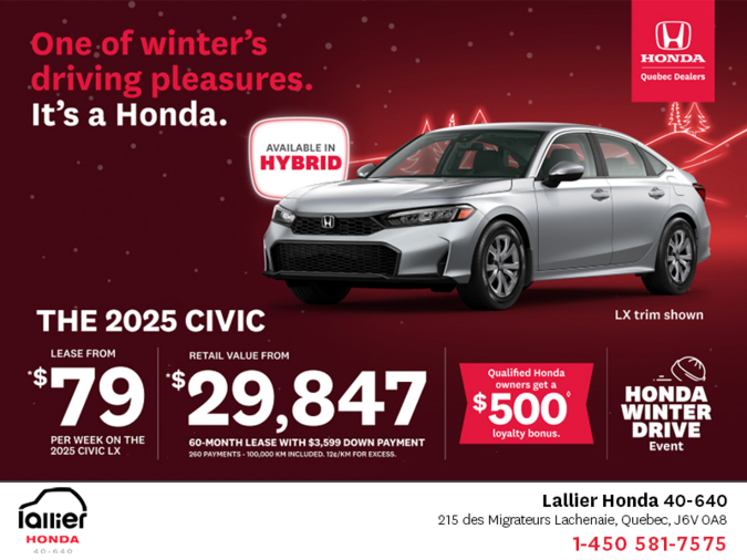 Get the 2025 Honda Civic!