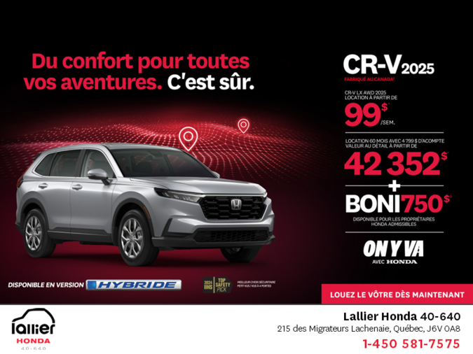 Obtenez le Honda CR-V 2025!
