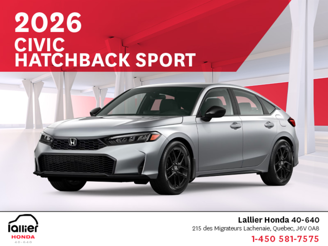 Get the 2026 Honda Civic Hatchback!