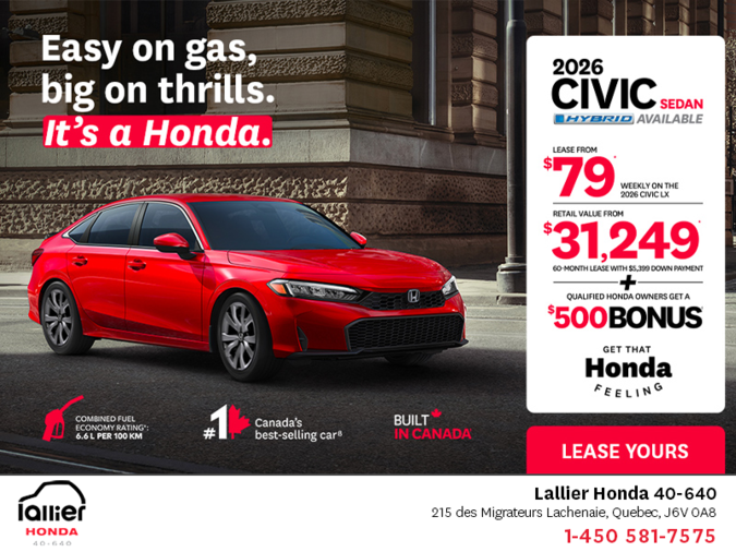 Get the 2026 Honda Civic Sedan!