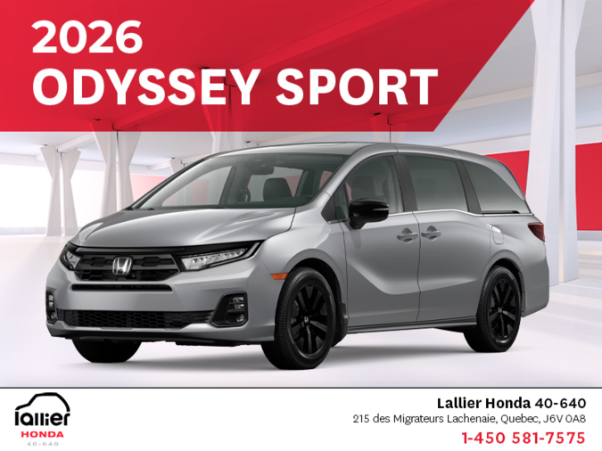 Get the 2026 Honda Odyssey!