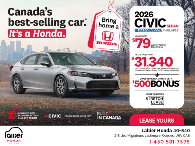 Get the 2026 Honda Civic Sedan!