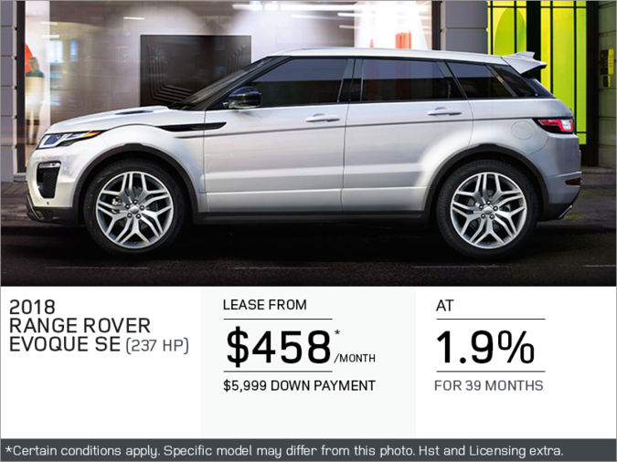 The 2018 Range Rover Evoque SE