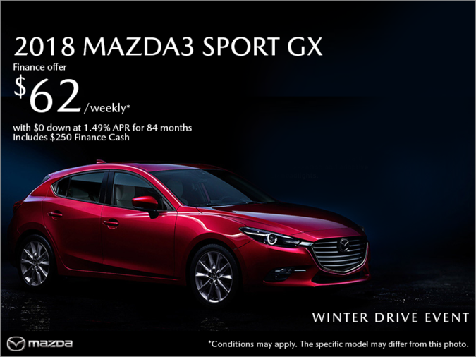 Get the 2018 Mazda3 Sport Today!