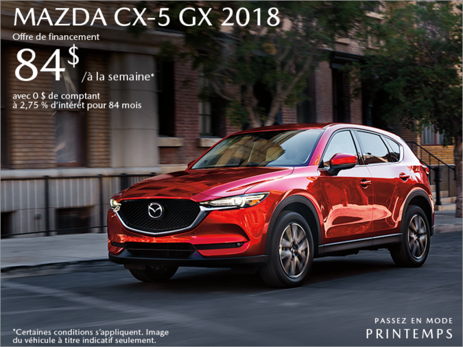Procurez-vous le Mazda CX-5 2018 aujourd'hui!