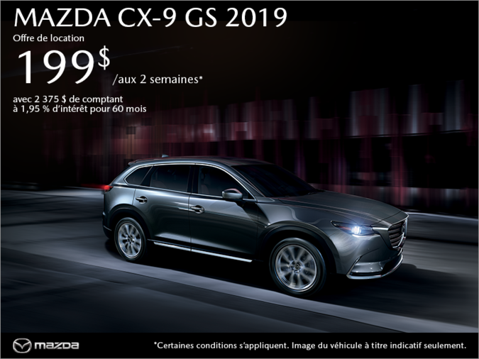 Procurez-vous la Mazda CX-9 2019 aujourd'hui!